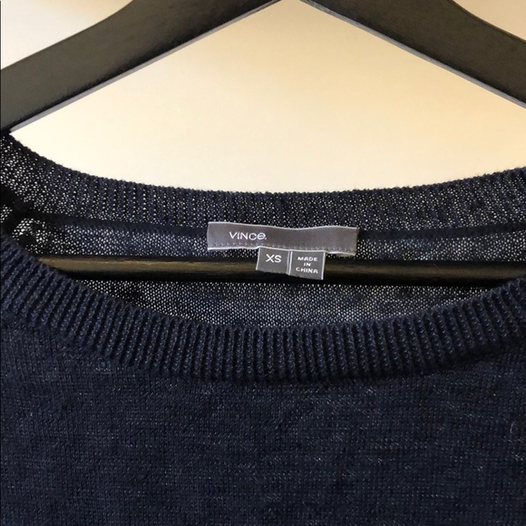 New Vince linen striped see through sheer pullover - Picture 5 of 11